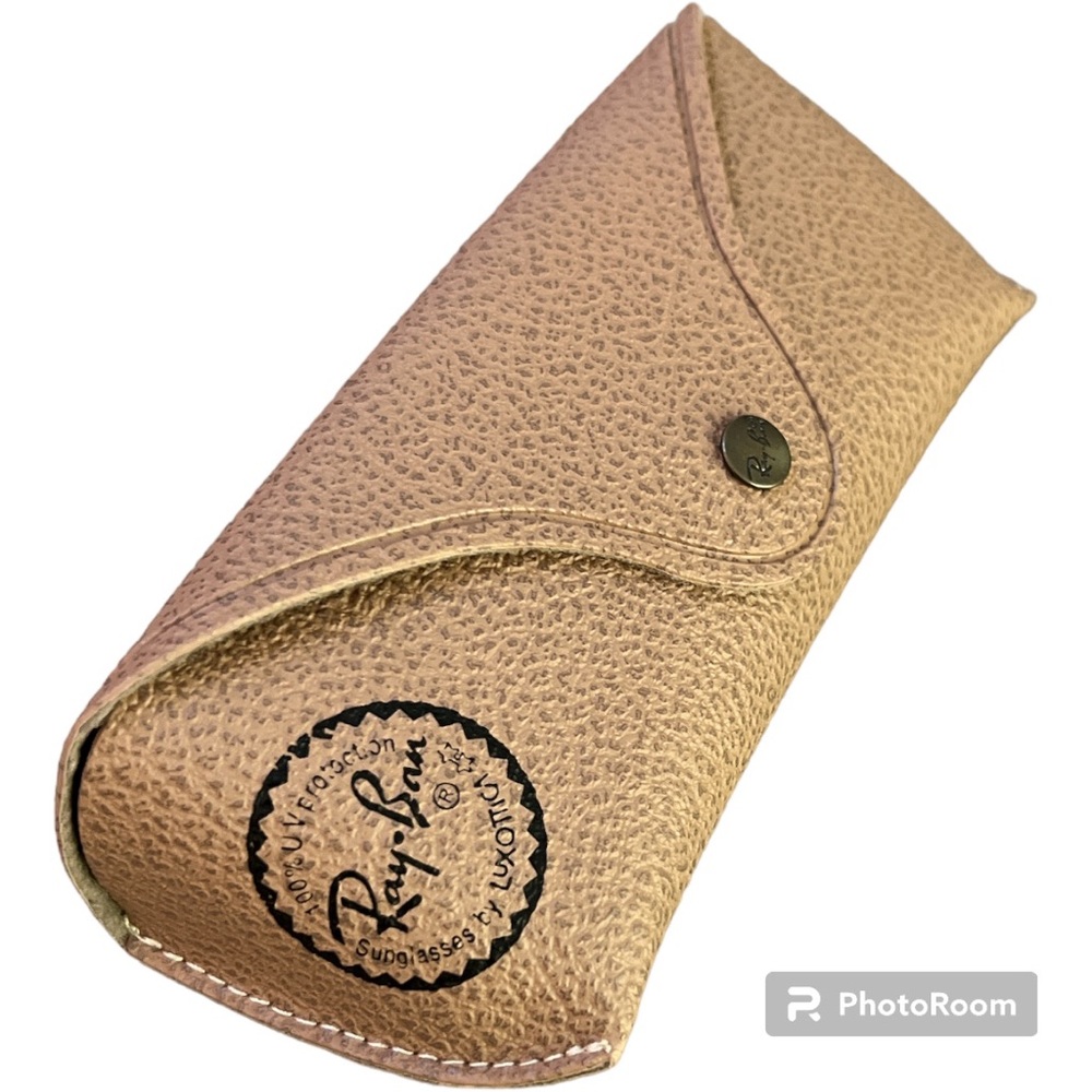 Rare color NEW Ray-Ban sunglasses eyeglasses case tan pebble grain